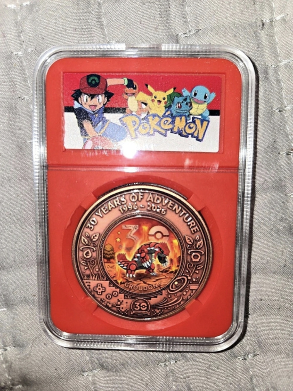 Ingenuity Coins Pokemon Groudon 30 Years of Adventure 1 oz.999 Fine Copper Coin